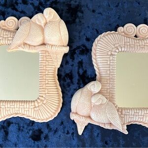 Vintage Lovebird Mirrors – Matching Pair